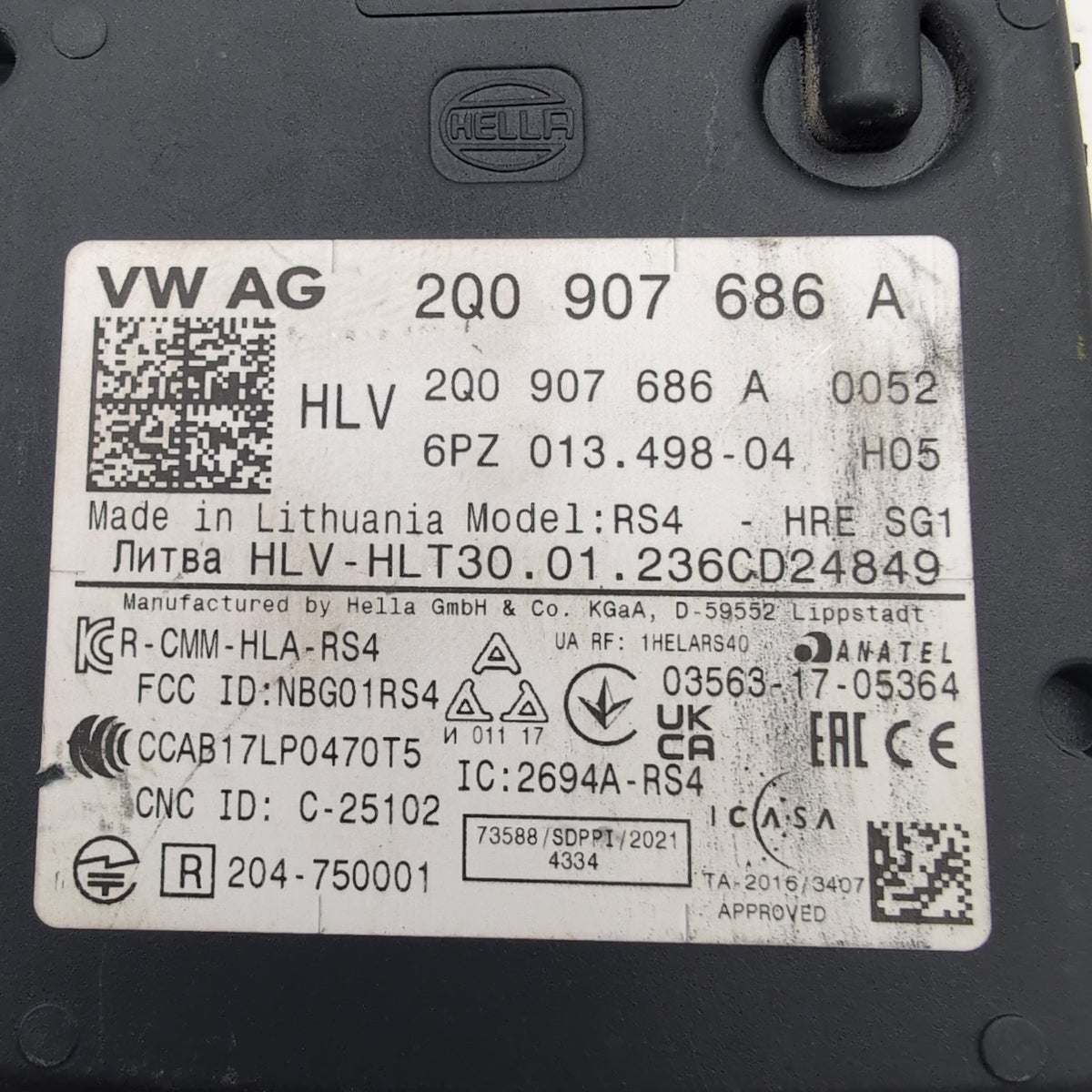 2019 2020 Volkswagen Jetta Rear Right Blindspot Radar Sensor 2Q0907686A