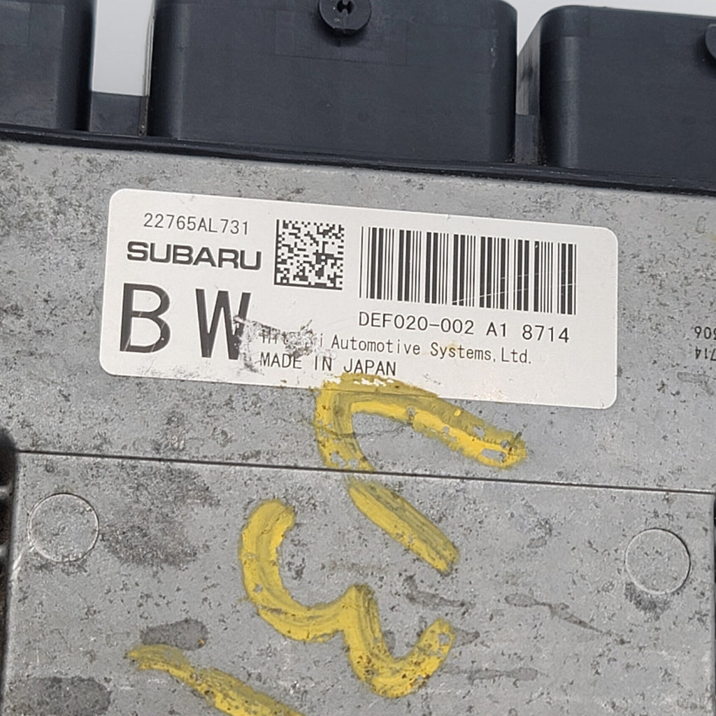 2019 Subaru Ascent 2.4L AWD Engine Computer Control Module ECU 22765AL731
