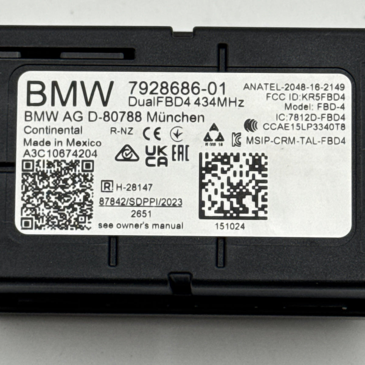 2024 2025 2026 BMW G60 G70 X3 G45 Radio Remote Receiver Control Module 7928686