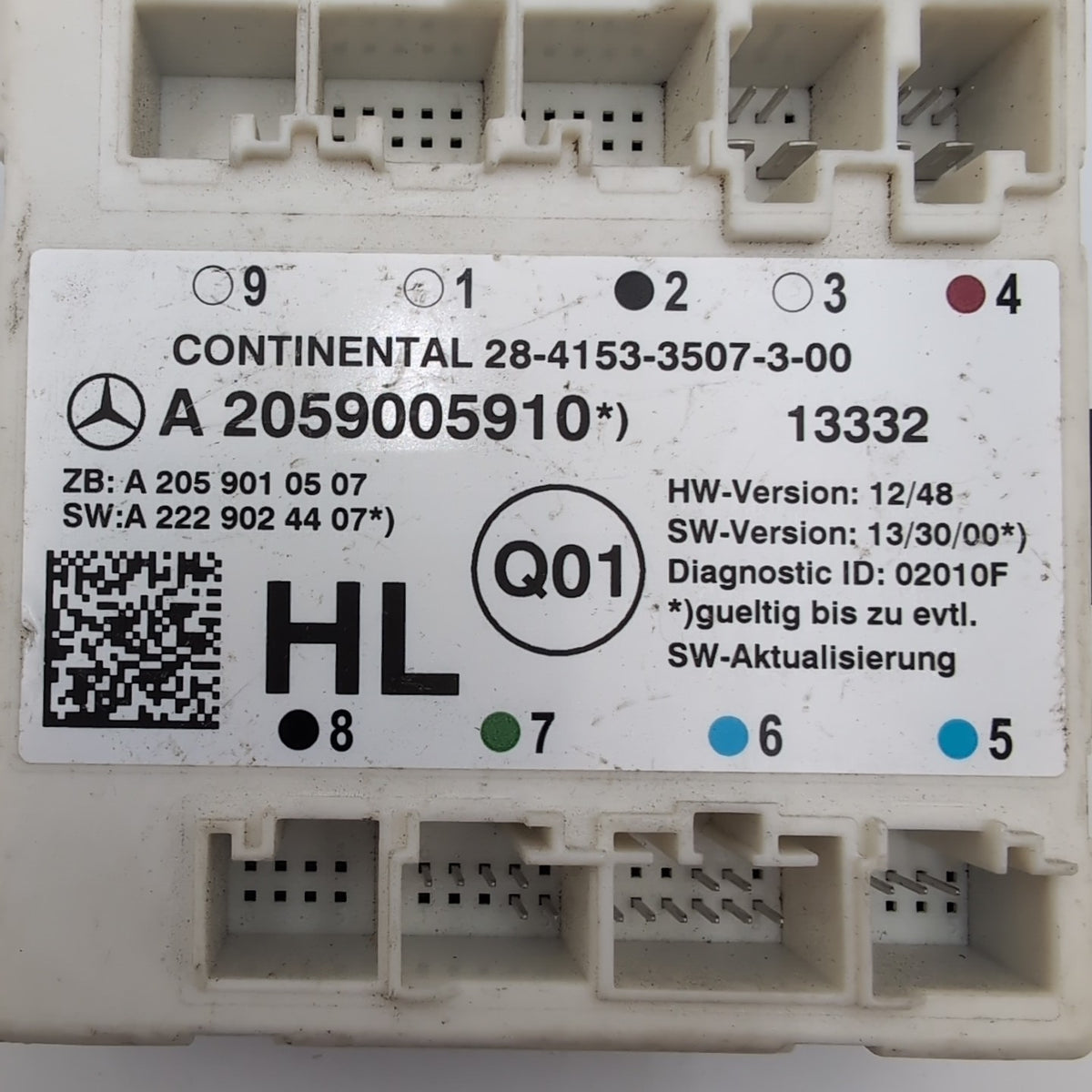 2014- 2018 Mercedes C Class W205 Rear Left Door Control Module A2059005910