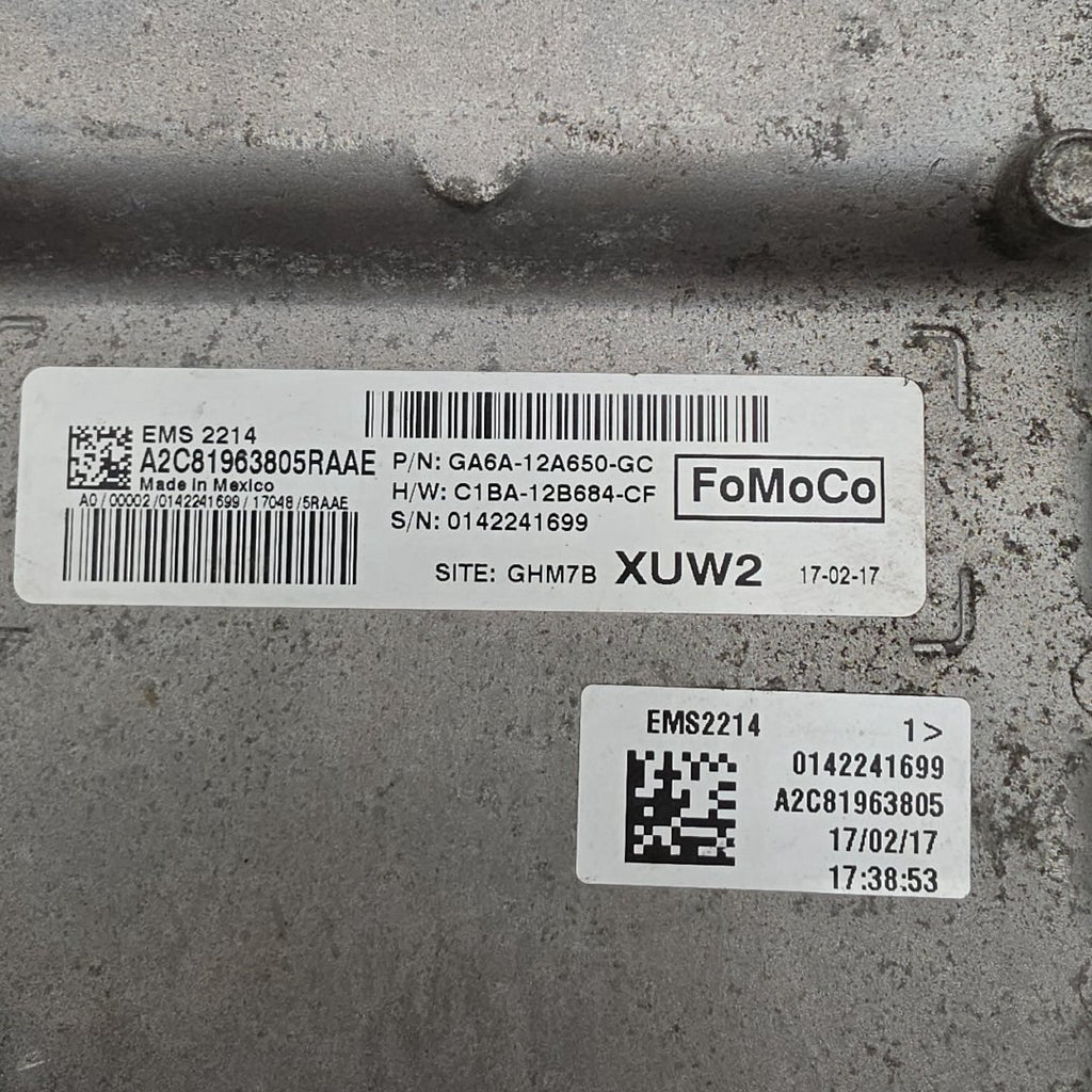 2016 2017 Ford Fiesta 1.6L Engine Computer Control Module ECU GA6A-12A650-GC