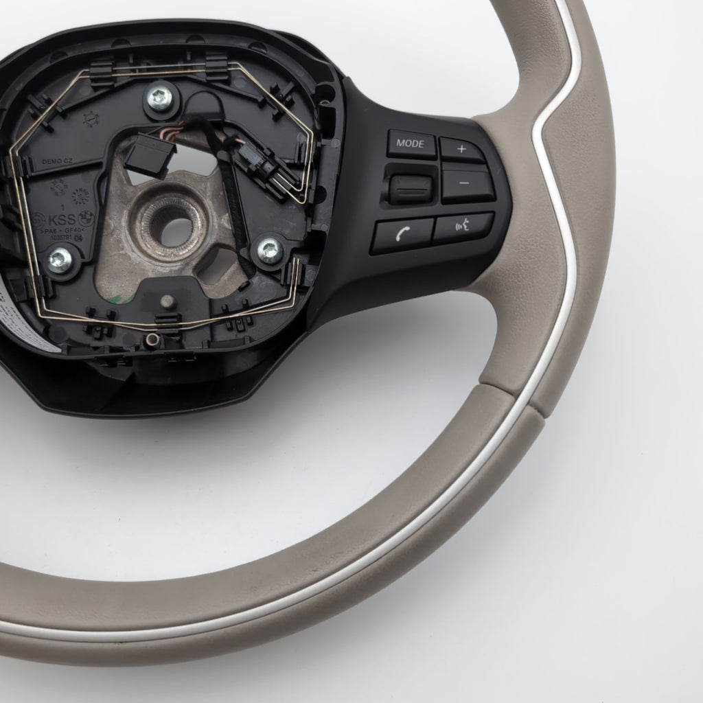 2014 - 2021 BMW i3 i3s I01 Steering Wheel Leather Lodge Design Gray 6870165