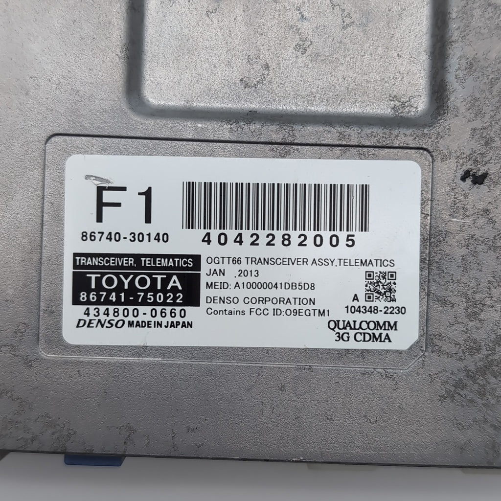 2011 2012 2013 2014 Lexus GS460h Telematics Transceiver Module 86741-75022