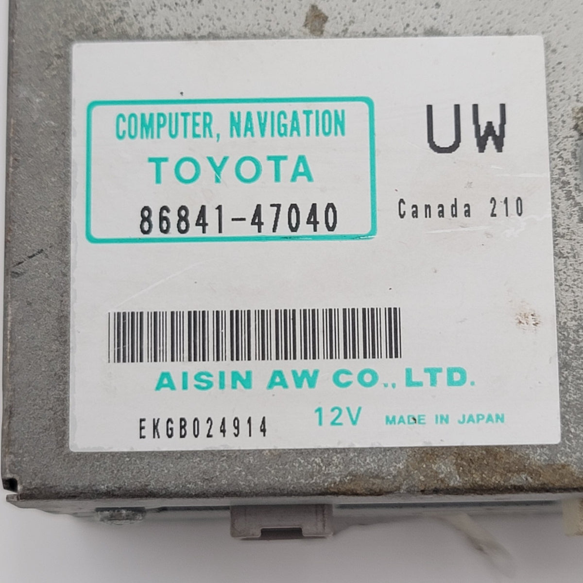 2006 2007 2008 2009 TOYOTA PRIUS GPS NAVIGATION COMPUTER MODULE 86841-47040