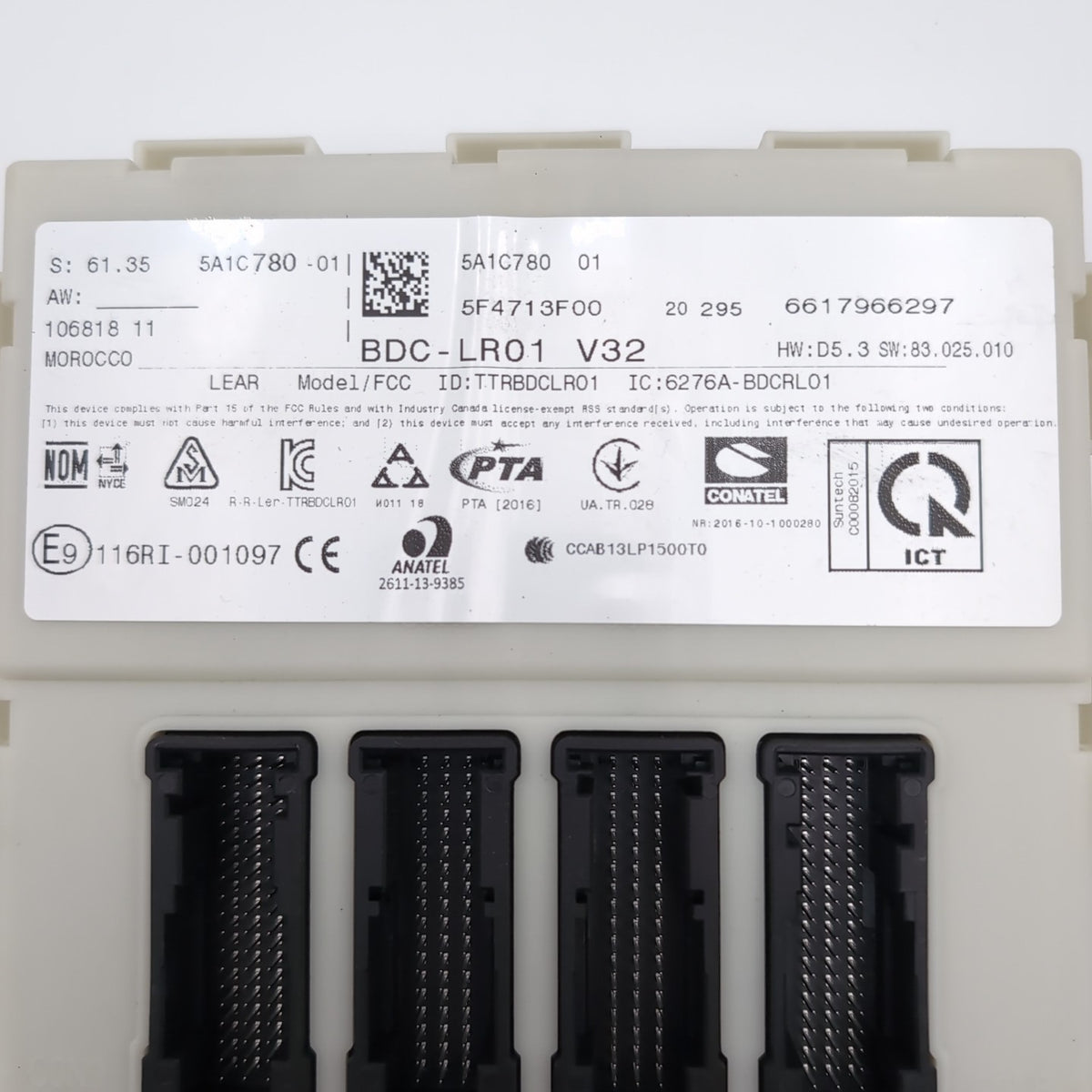 2014- 2021 BMW i3 I01 BDC V32 Body Domain Controller Module 5A1C780