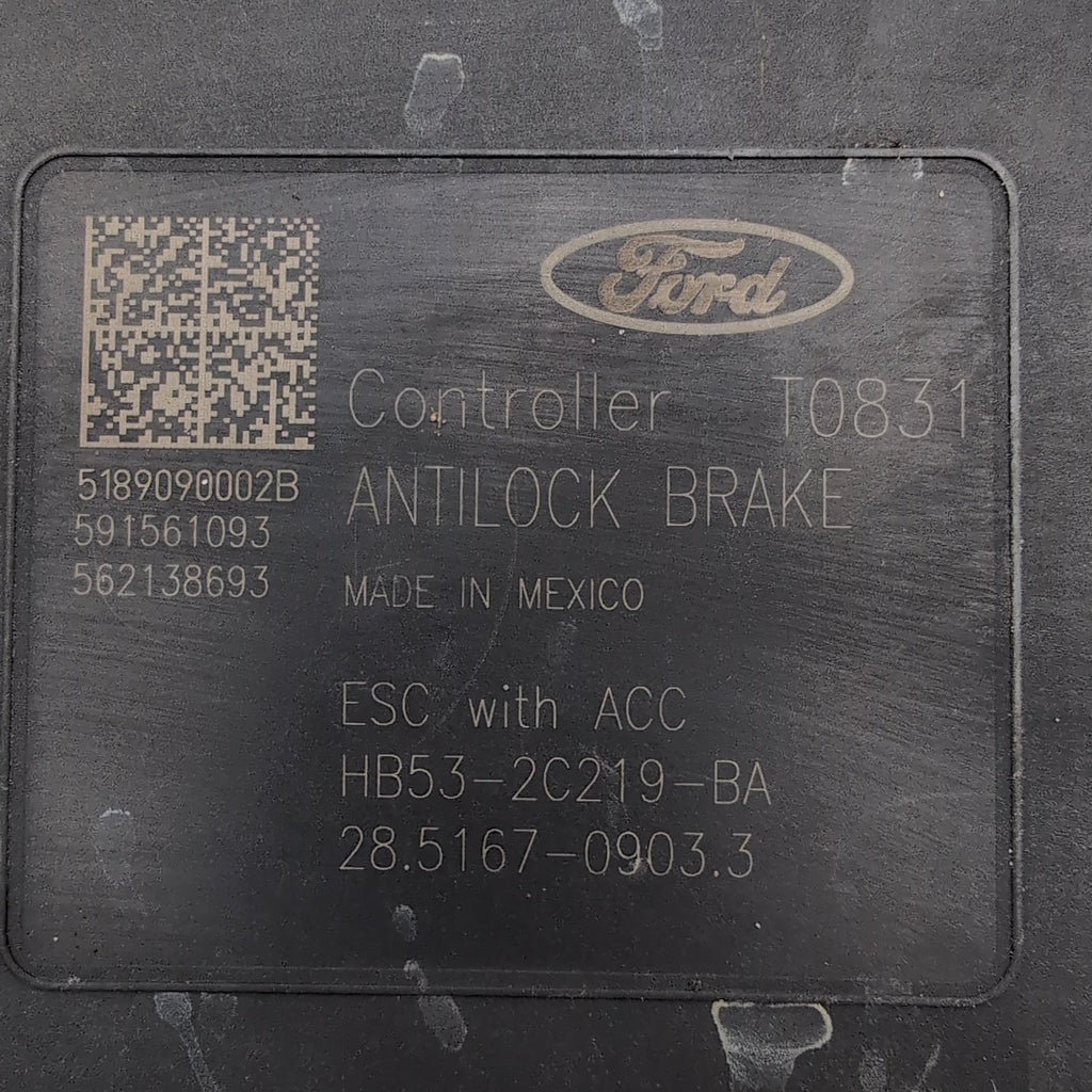2016 - 2019 Ford Explorer ABS Anti Lock Brake Pump Control Unit HB53-2C405-BA