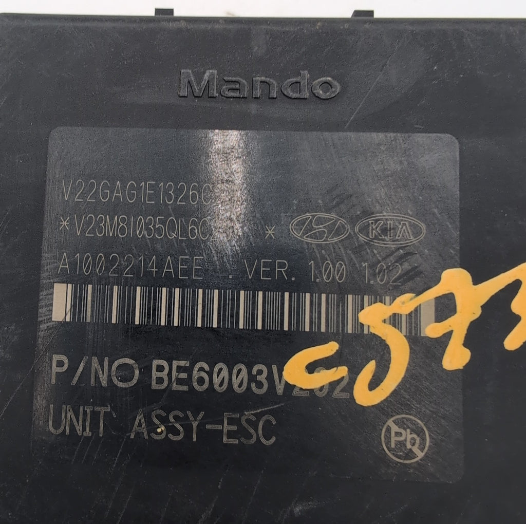 2018 2019 Hyundai Accent 1.6L ABS Anti Lock Brake Pump Control Unit 58920-H9220