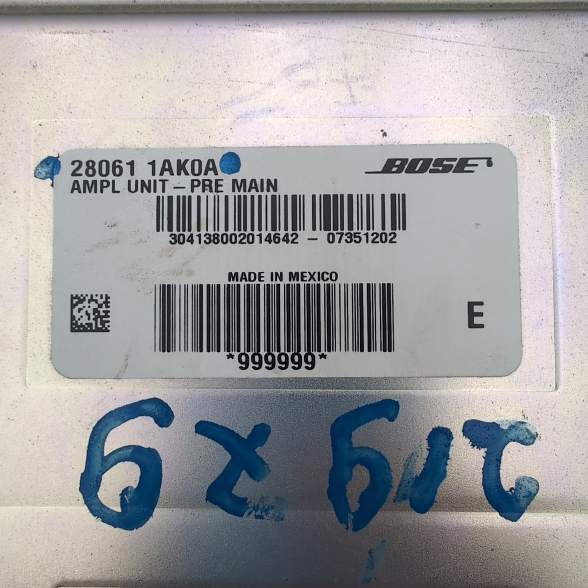 2009 2010 2011 Nissan Murano Bose Radio Audio Amp Amplifier 280611AK0A