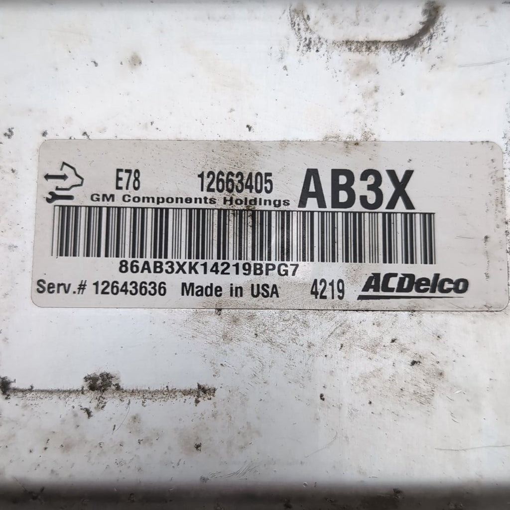 2012 - 2016 Chevrolet Silverado 2500 Engine Computer Control Module E78 12663405