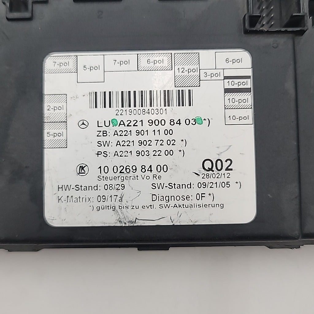 2010- 13 Mercedes W221 S400 S550 S63 Front Right Passenger Door Control Module