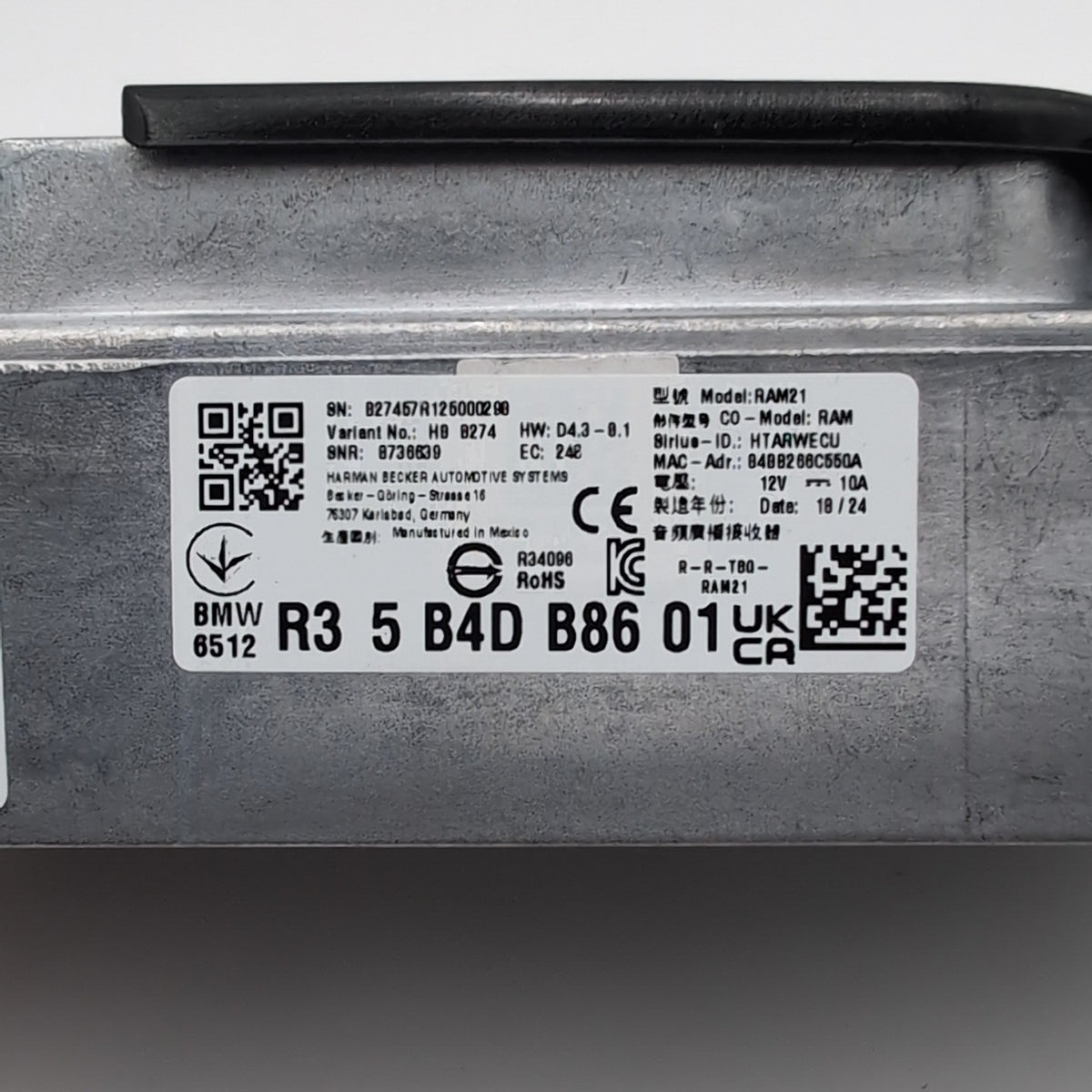2023 2024 2025 BMW 330i 530i G20 G60 X1 X3 Radio Receiver Control Module 5B4DB86