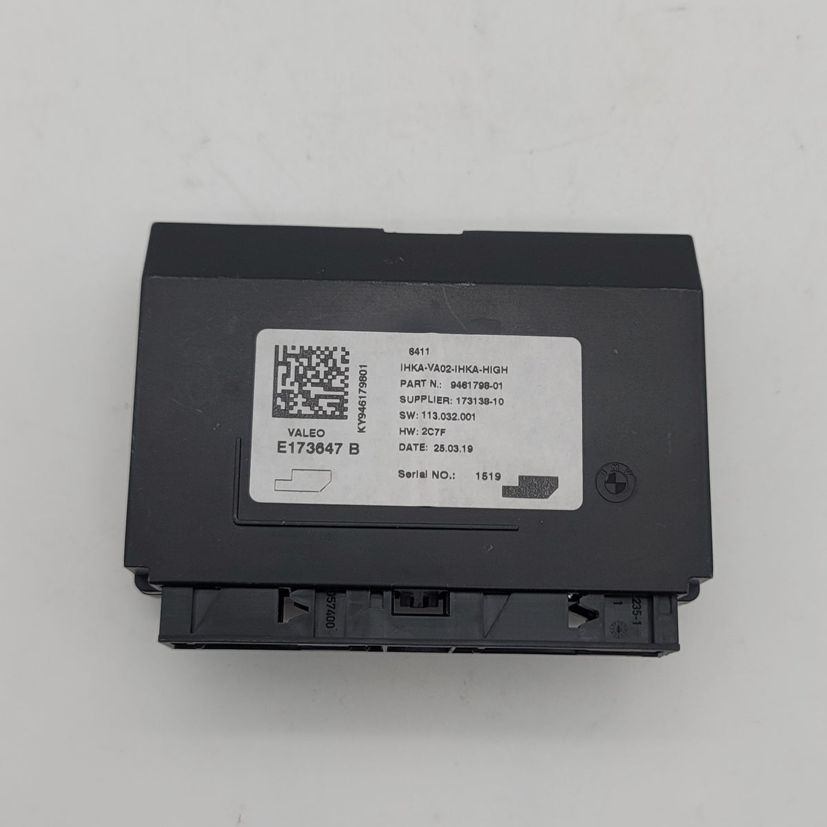 2019 BMW I01 I3 Control Unit Climate Control 9461798