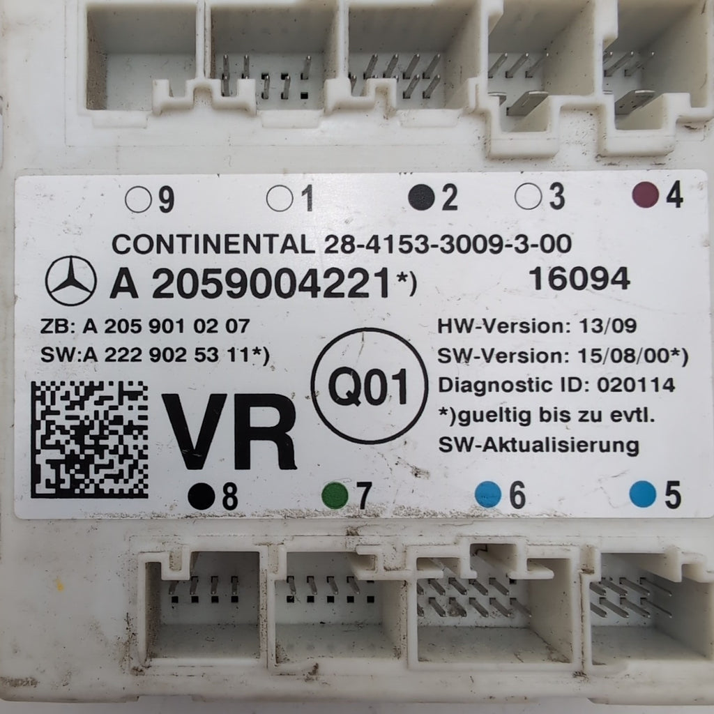2016- 2019 Mercedes W205 C300 Front Right Passenger Side Door Control Module