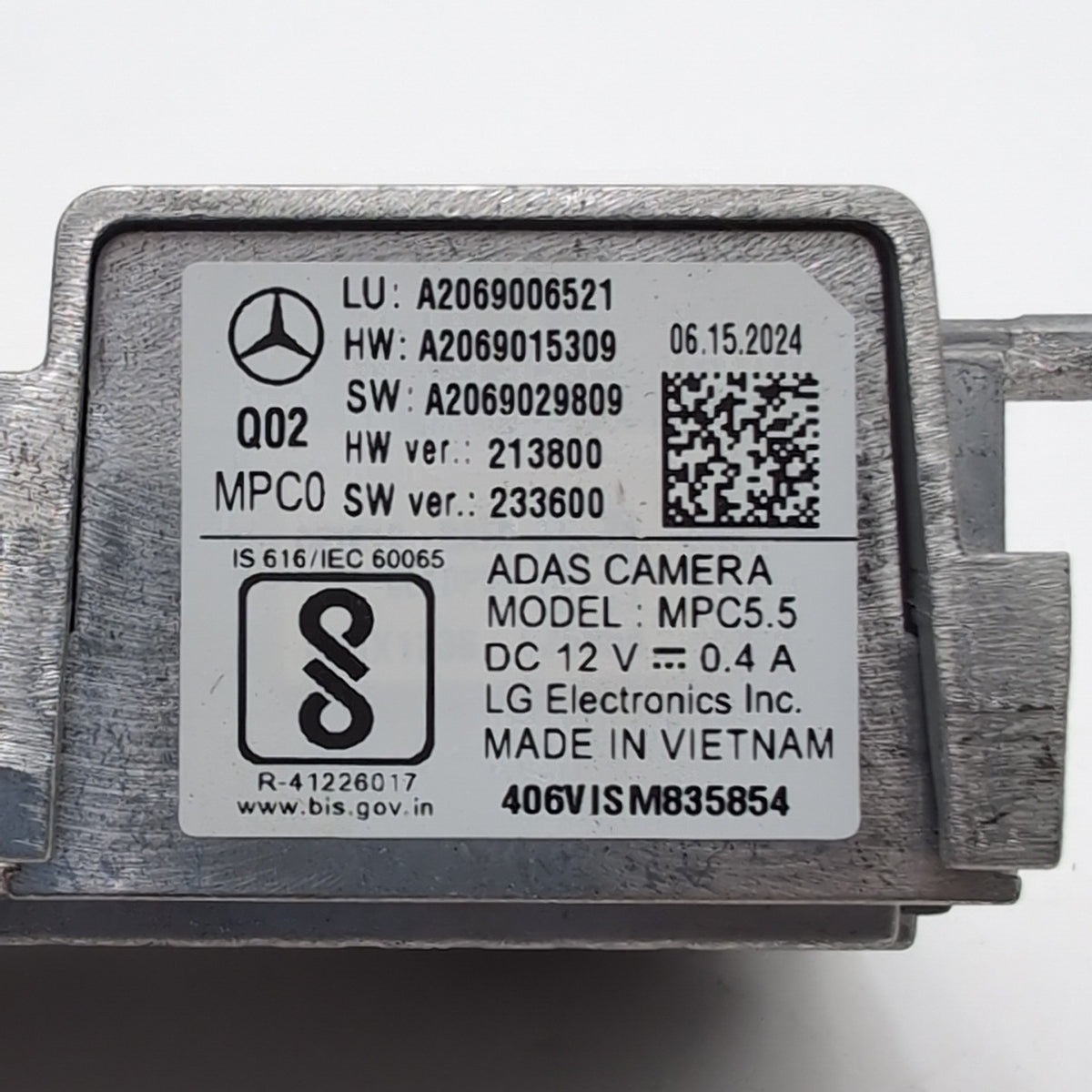 2023- 2025 MERCEDES EQE SUV X294 FRONT WINDSHIELD MOUNTED MULTIFUNCTION CAMERA