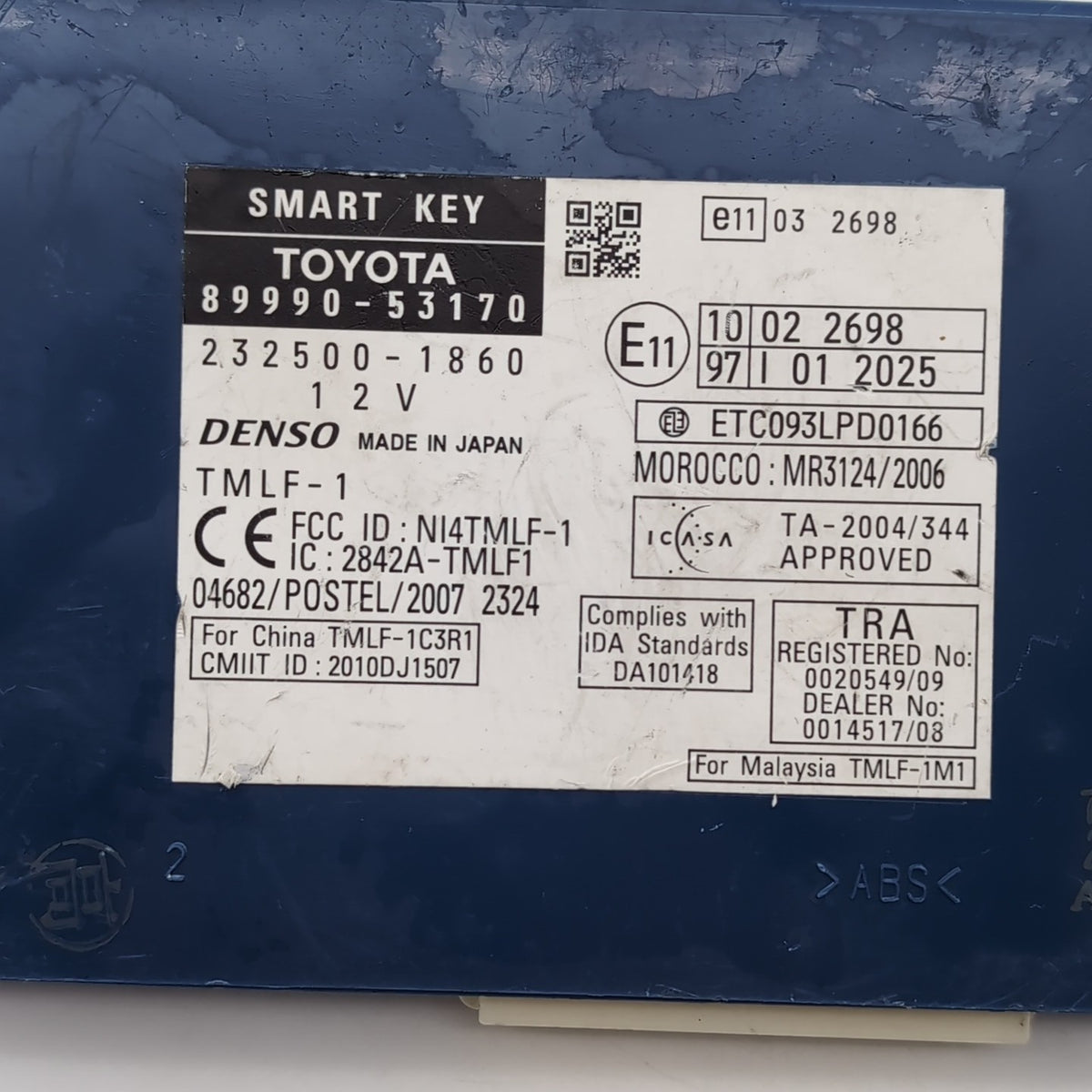 2011 2012 2013 IS250 IS350 Smart Key Keyless Control Module 89990-53170