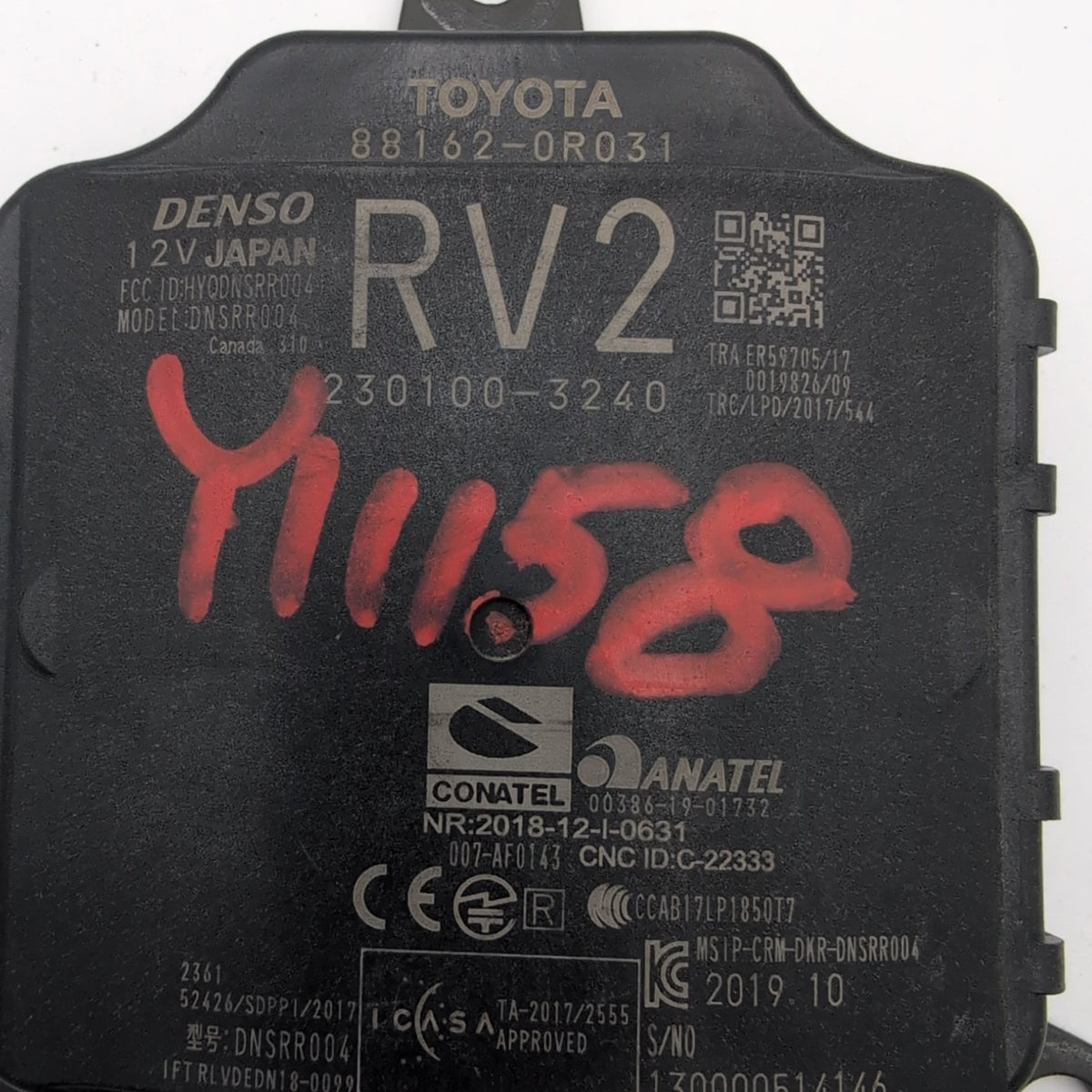 2019 - 2025 Toyota RAV4 Rear Blind Spot Radar Sensor 88162-0R031