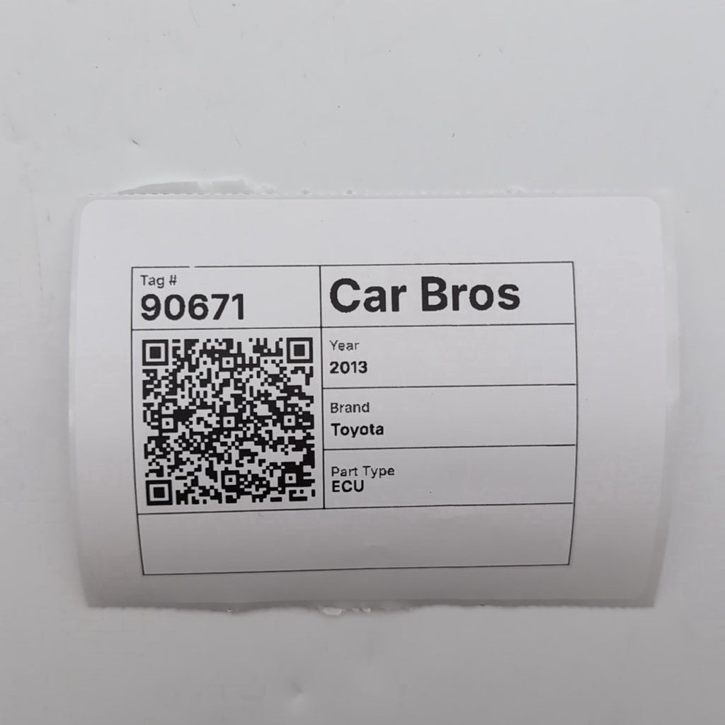 2013 Toyota Highlander Engine Computer Control Module 89661-0E630