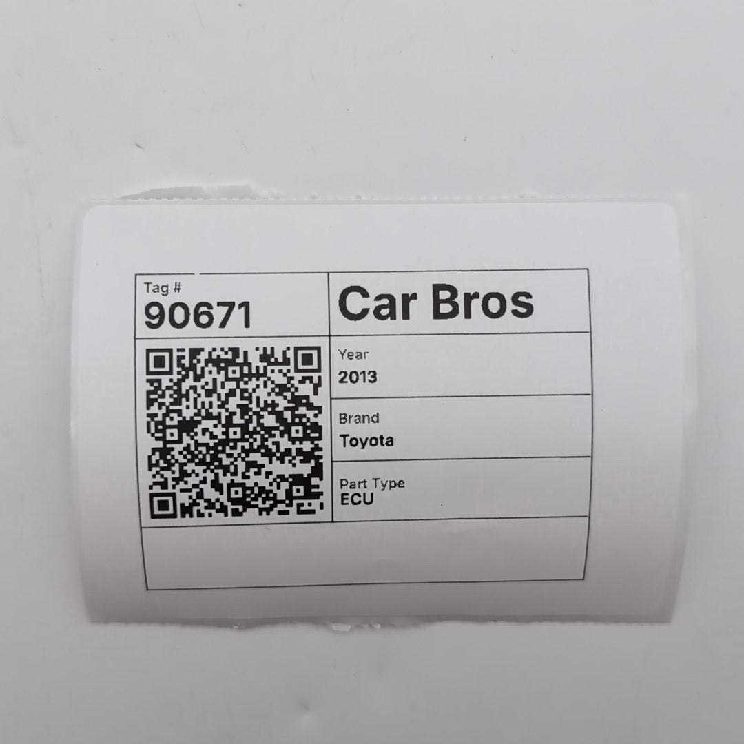 2013 Toyota Highlander Engine Computer Control Module 89661-0E630