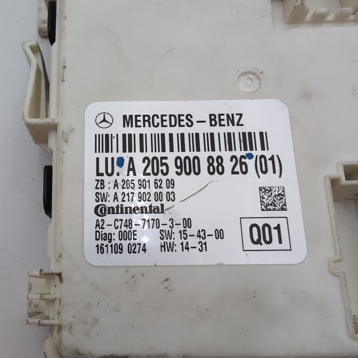 2015- 2021 Mercedes C300 C205 Comfort Control Module OEM A2059008826