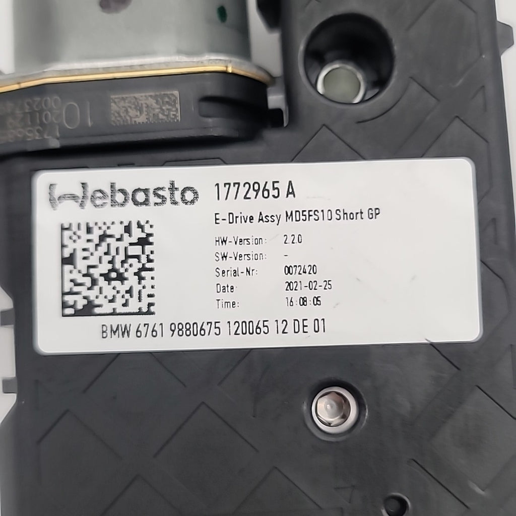 2019- 2025 BMW 840i Gran Coupe G16 Panoramic Sunroof Front Drive Motor 9880675