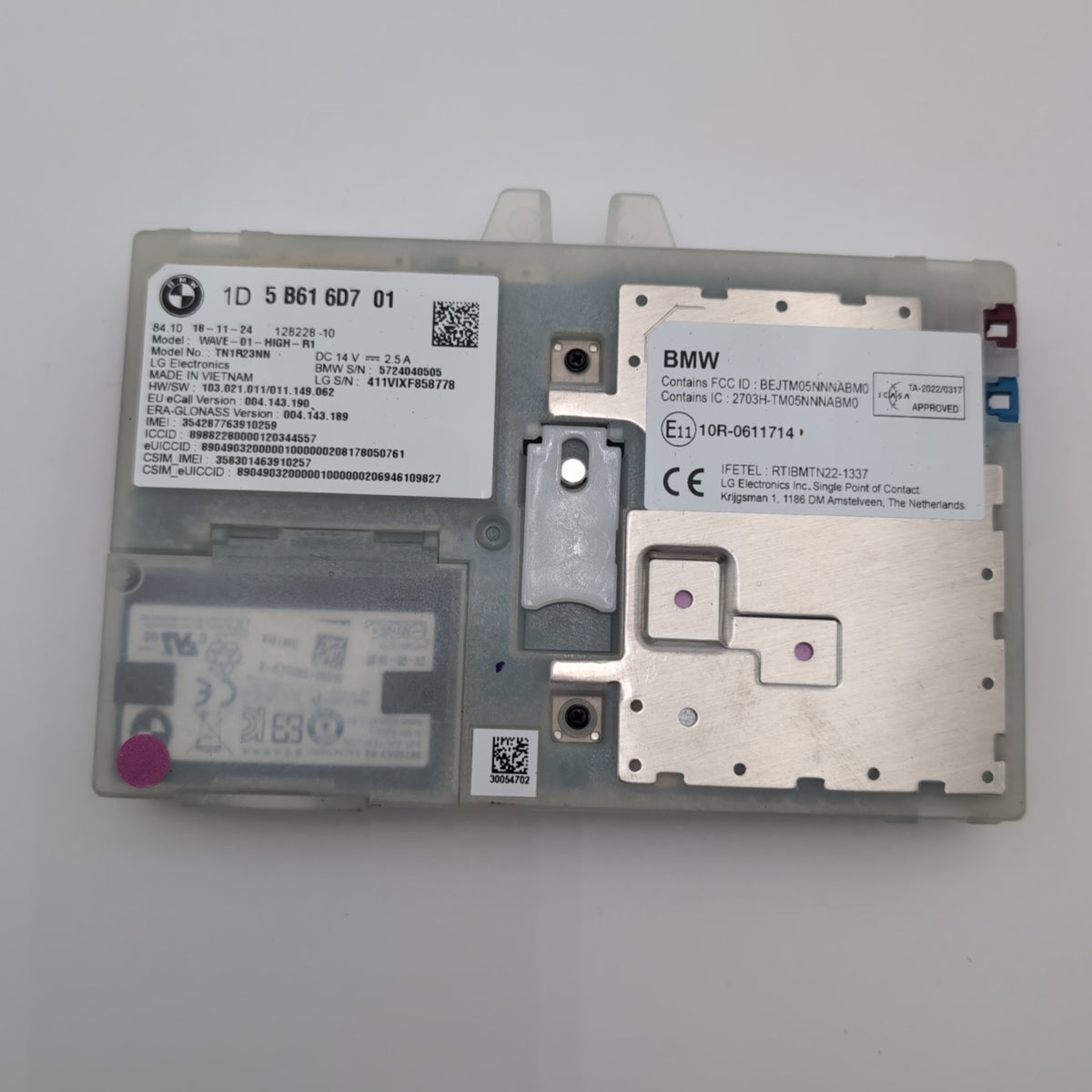2025 2026 BMW G20 G22 G42 G60 M3 M4 X1 X3 X6 Antenna Telematics Control Module