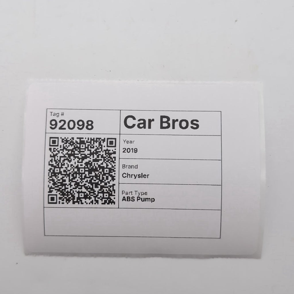 2019 2020 Chrysler Pacifica ABS Anti Lock Brake Pump 68397393AA