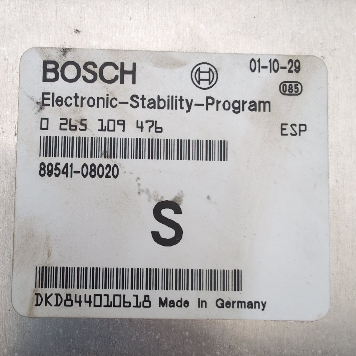 2001 2002 2003 Toyota Sienna XLE 3.0L ABS ESP Control Module 89541-08020