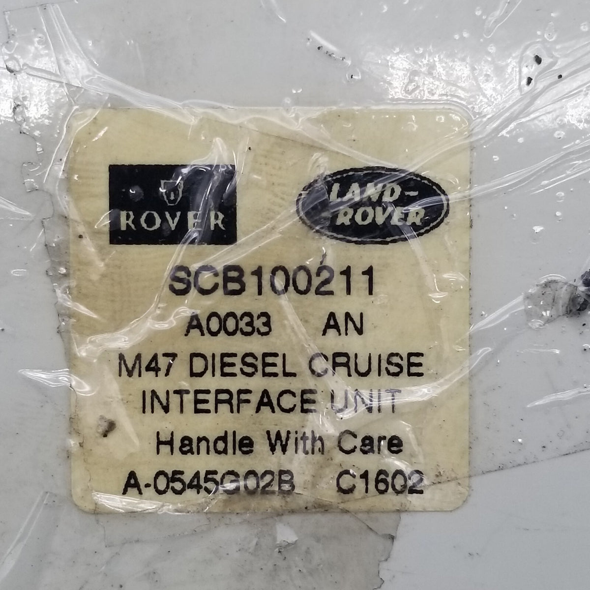 2002 2003 2004 2005 Land Rover Freelander 2.5L Cruise Control Module SCB100211