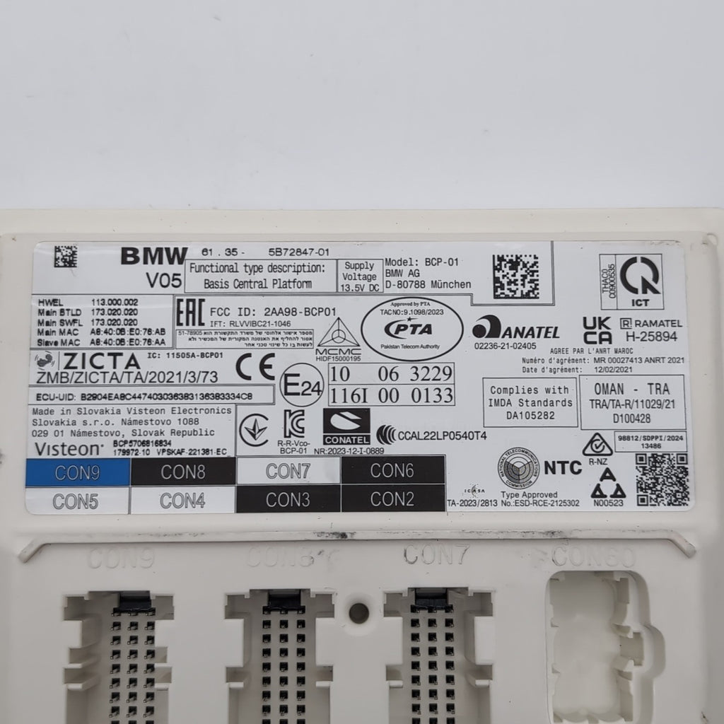 2025 BMW X1 X2 BCP V05 Basis Central Platform Module OEM 5B72847