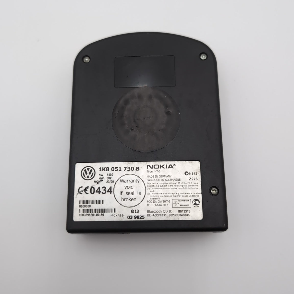 2009 Volkswagen Jetta Bluetooth Control Module OEM 1K8051730B