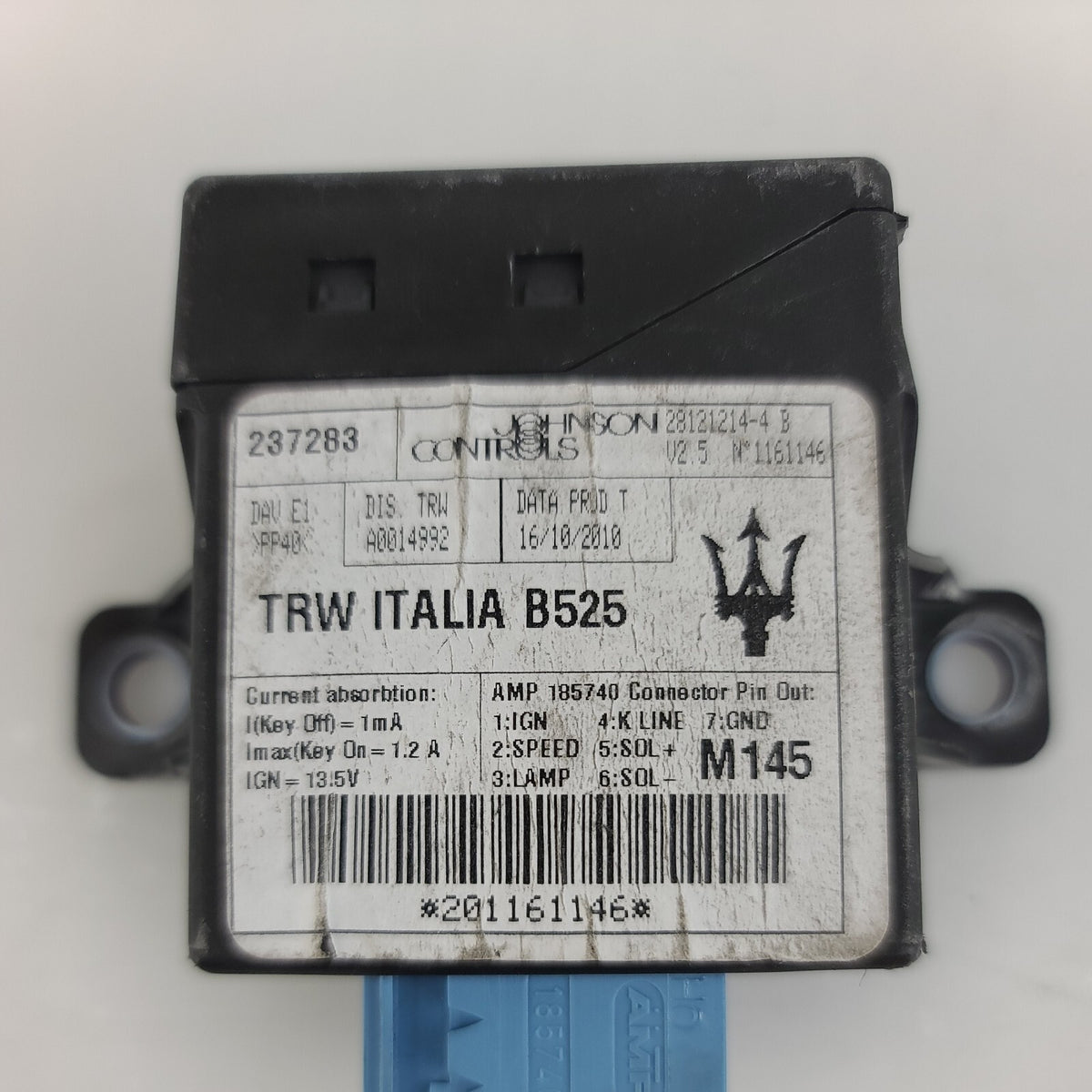 2010 2011 2012 Maserati GranTurismo Power Steering Control Module 237283