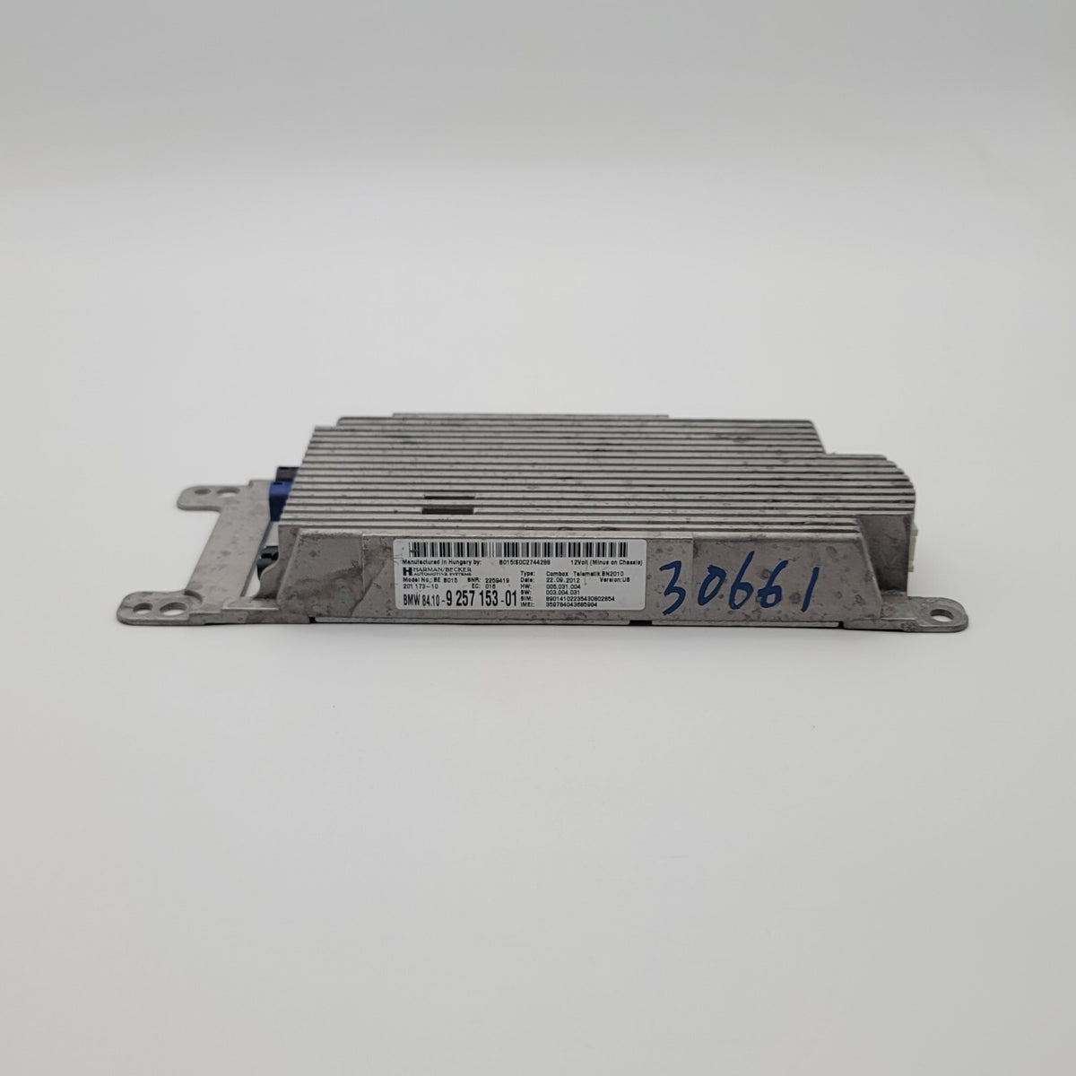 2011- 2016 BMW F07 F10 F30 F01 Telematics Communication Control Module 9257153
