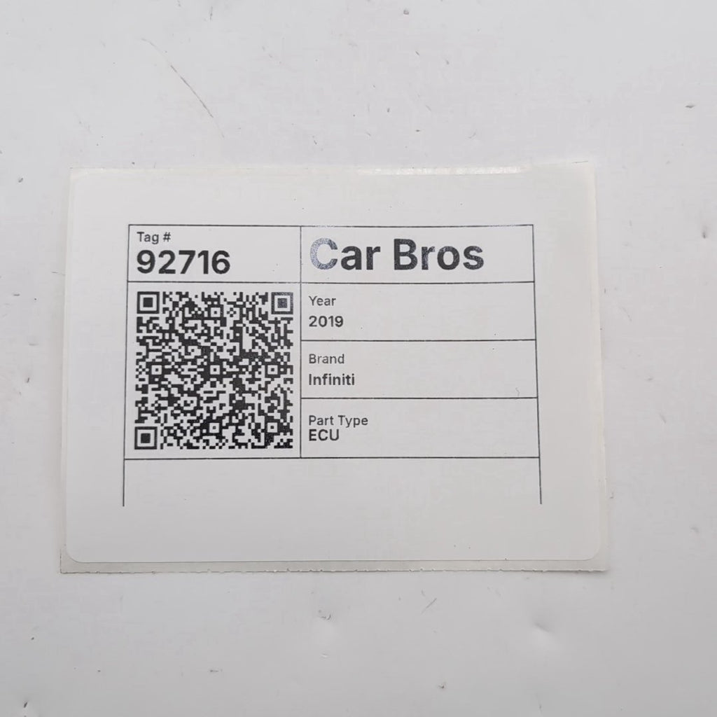 2018 2019 Infiniti Q50 3.0L Engine Computer Control Module ECU NEC036-052