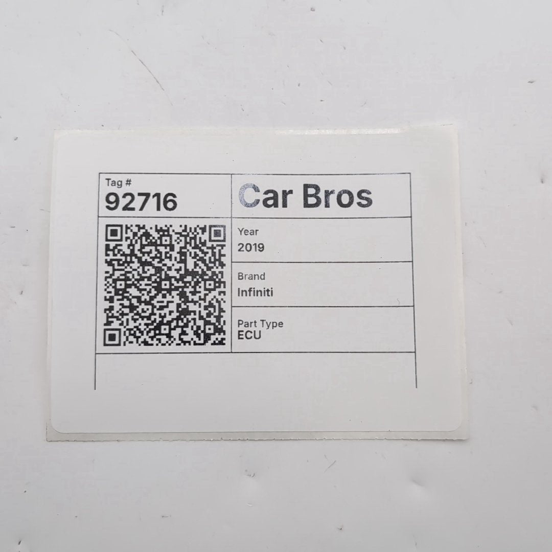 2018 2019 Infiniti Q50 3.0L Engine Computer Control Module ECU NEC036-052