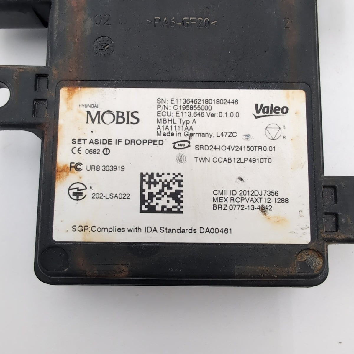 2018 2019 Hyundai Sonata Rear Blind Spot Monitor Radar Sensor C195855000