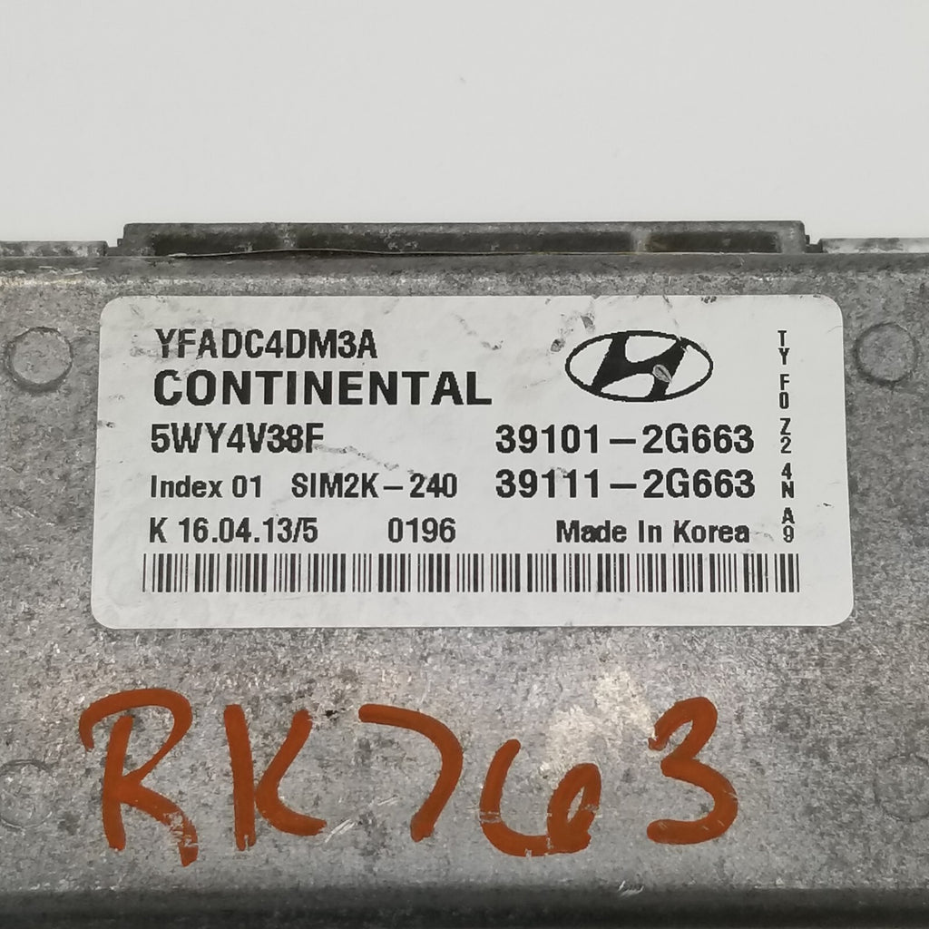 2013 Fits Hyundai Sonata Engine Computer Ecm Ecu 39101-2G663 OEM
