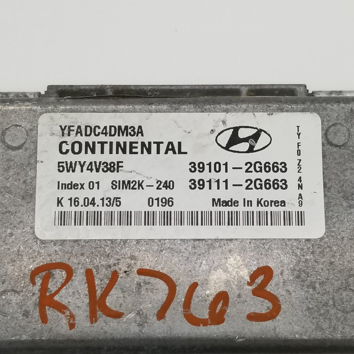 2013 Fits Hyundai Sonata Engine Computer Ecm Ecu 39101-2G663 OEM
