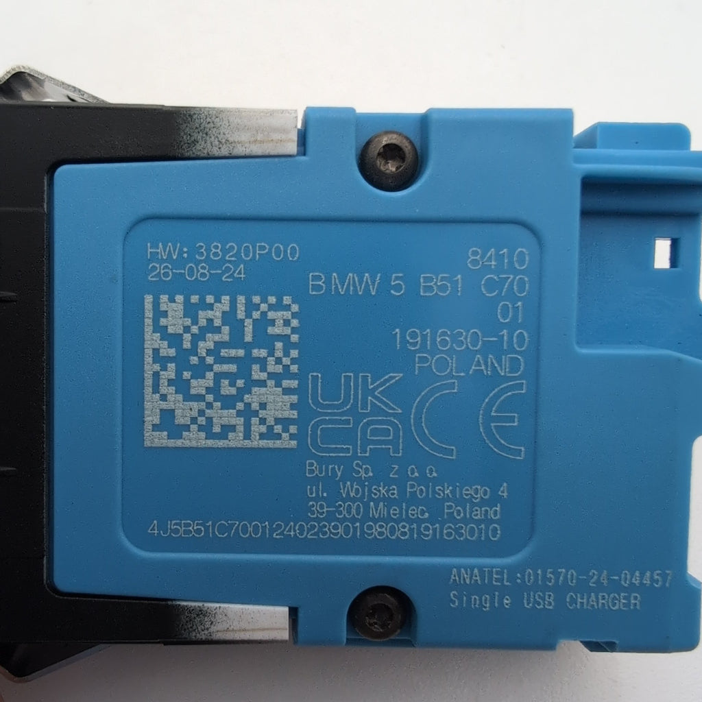 2019 - 2026 BMW G20 G21 G22 G26 G15 G30 G42 X3 Single USB Socket Port 5B51C70