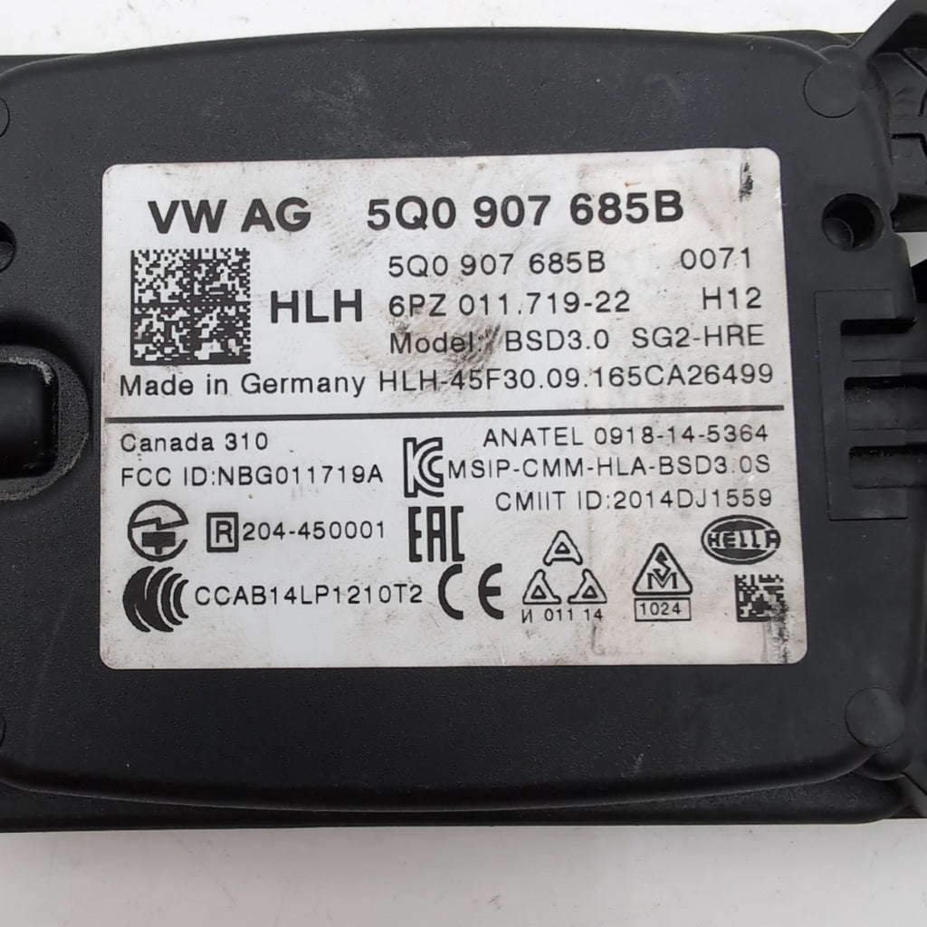 2016 - 2019 Volkswagen Jetta GTI Passat Blind Spot Radar Left Side 5Q0907685B