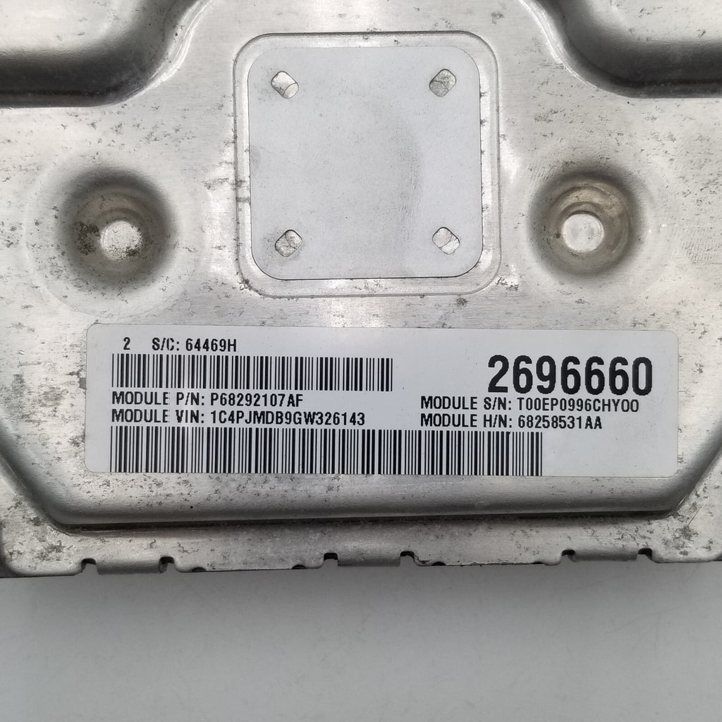 2016 Jeep Cherokee Computer Brain Engine 4X4 ECU ECM EBX Module P68258531AB
