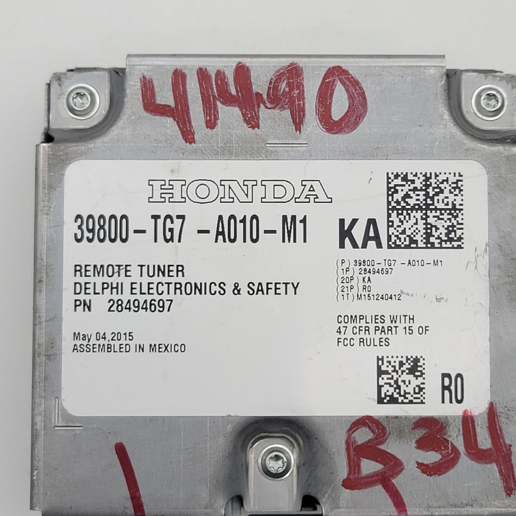 2016 2017 2018 Honda Pilot Audio Equipment Remote OEM 39800TG7A010M1