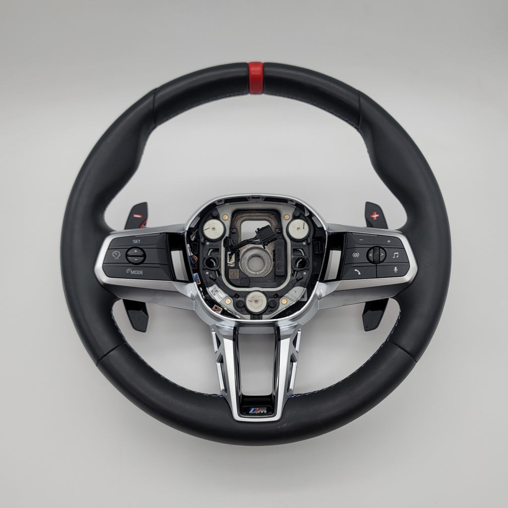 2023 2024 BMW X1 U11 M35I M-SPORT HEATED STEERING WHEEL BLACK LEATHER RED STRIP