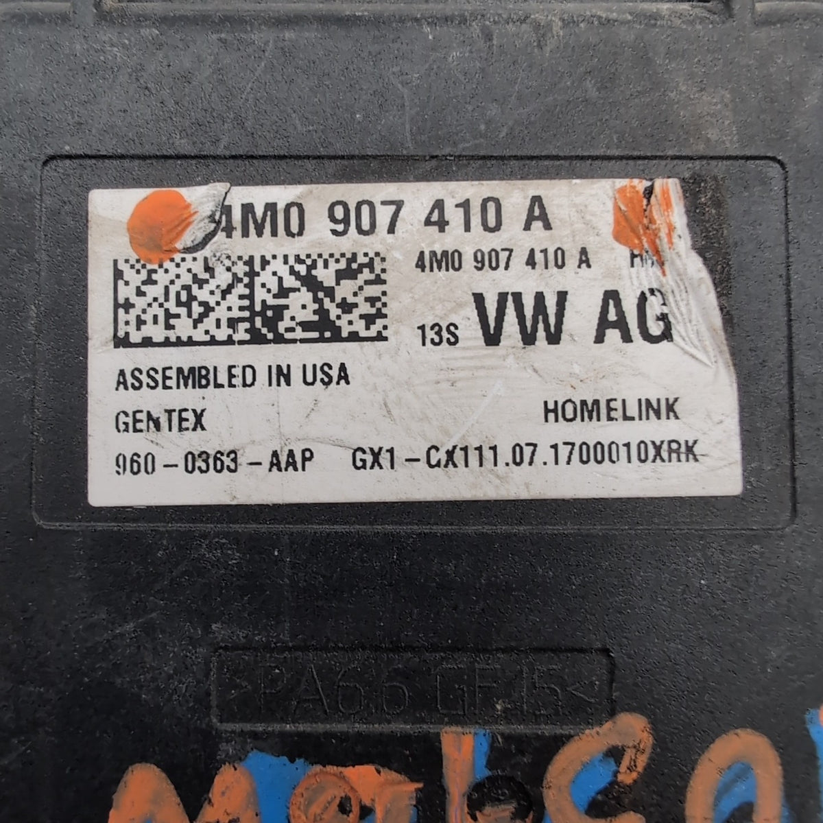 OEM Volkswagen Audi Garage Door Control Module Homelink Transmitter 4M0907410A