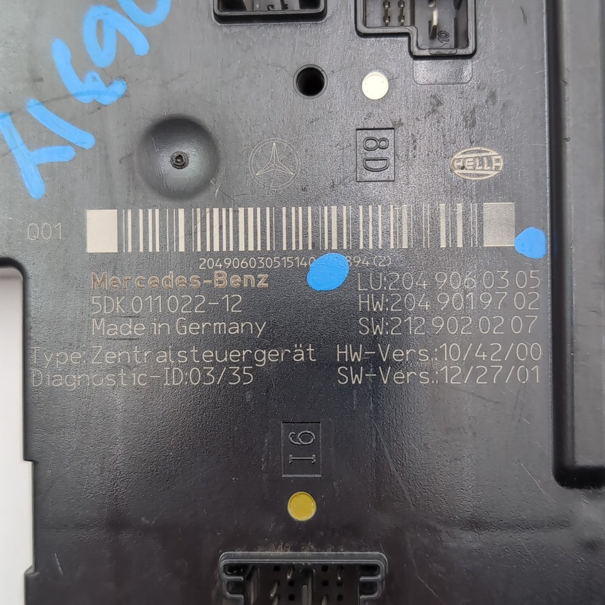 2012 2013 2014 Mercedes W204 C250 SAM Module Relay Fuse Box OEM