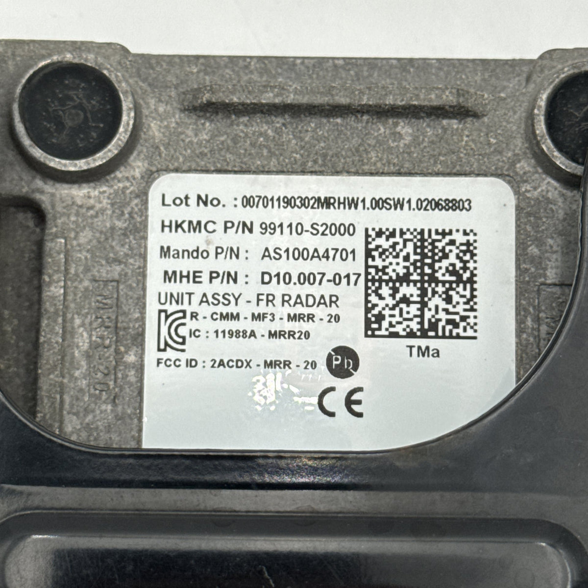 2019 2020 Hyundai Santa Fe Cruise Control Distance Radar Sensor 99110-S2000