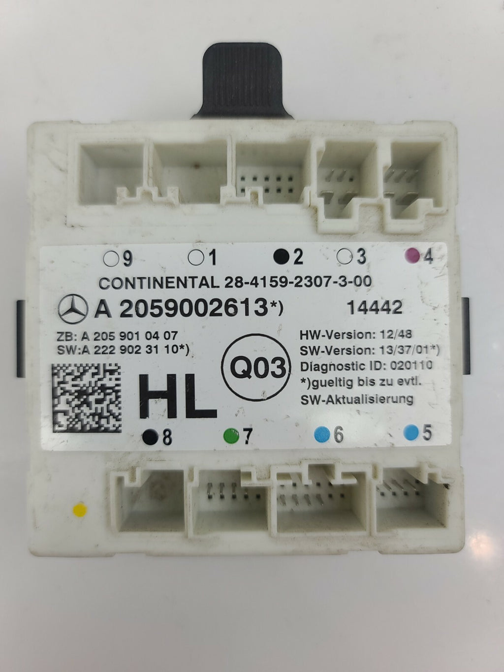 2015- 18 Mercedes W205 C350e Rear Left Side Door Control Module Unit 2059002613