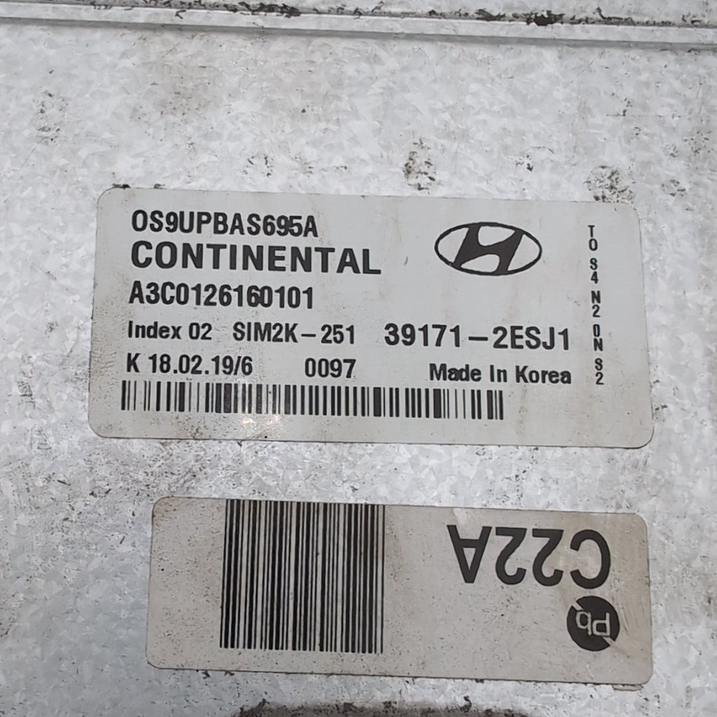 2019 2020 2021 Hyundai Kona 2.0L Engine Computer Control Module ECU 39171-2ESJ1