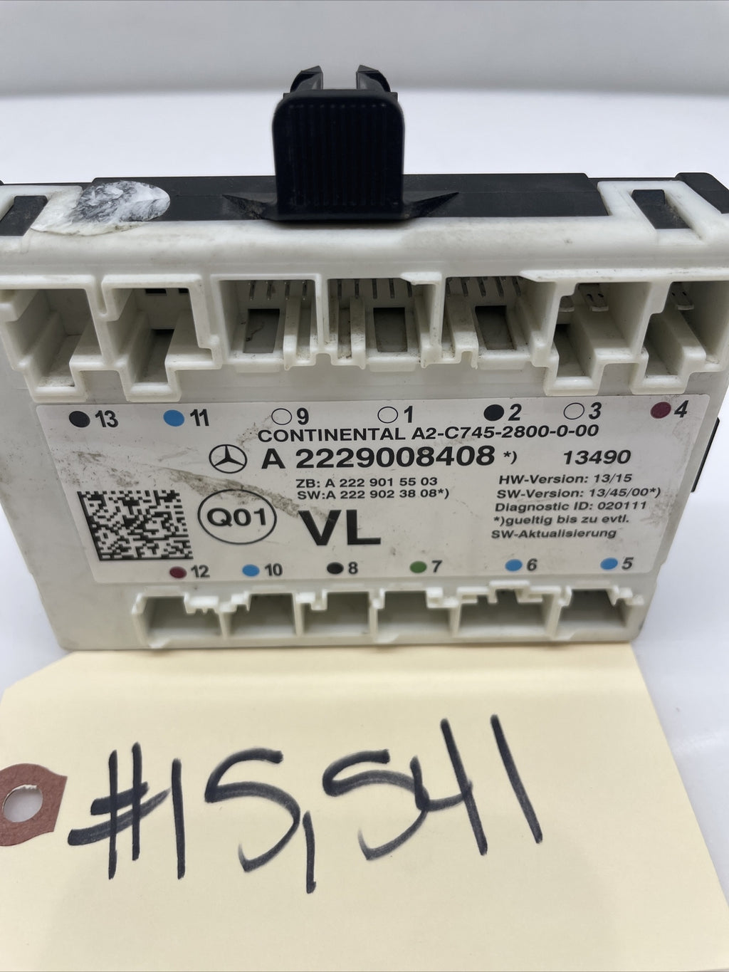 2014 2015 2016 2017 Mercedes S63 S550 W222 Front Left Side Door Control Module