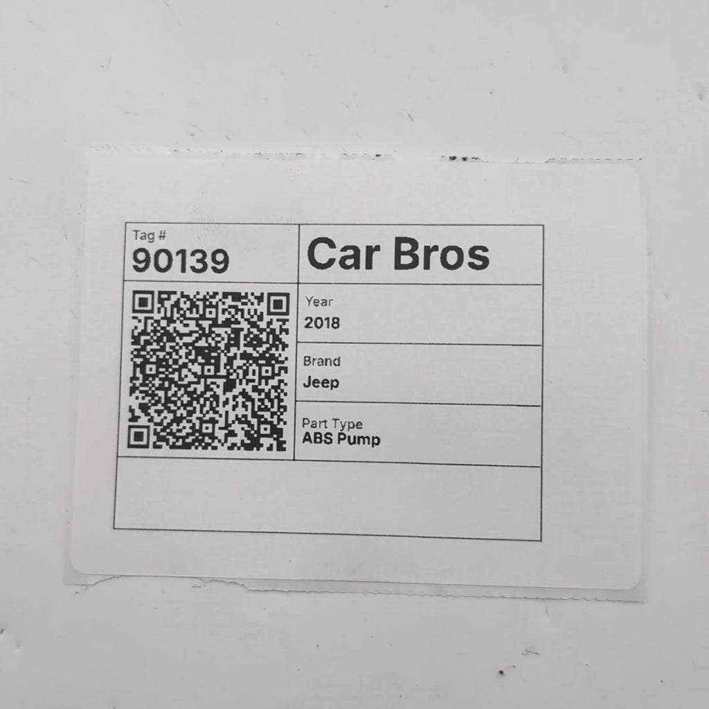 2018 Jeep Grand Cherokee 3.6L ABS Anti Lock Brake Pump 68336274AB