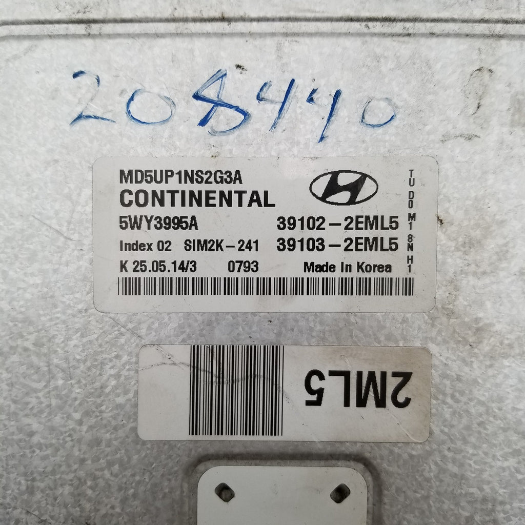 2014 2015 2016 Hyundai Elantra Engine Computer Control Module ECU OEM 391022EML5